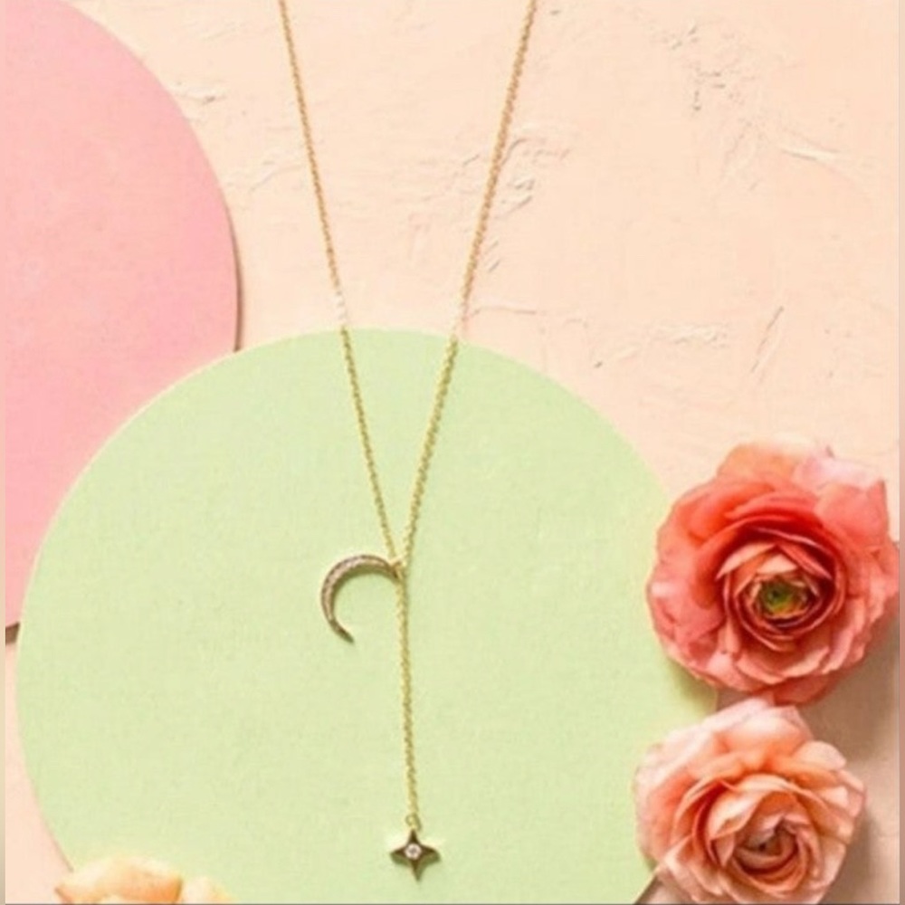 LiliClaspe Rope the Moon and Star Lariat Necklace from Rachel Zoe box of style